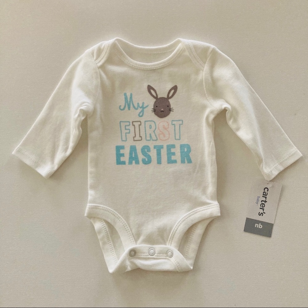 Carter’s Newborn Baby Boy My First Easter Bunny Bodysuit Spring NWT